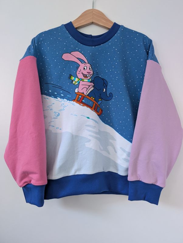 Die Sendung mit dem Elefanten - Oversize Sweater French Terry Größe 116