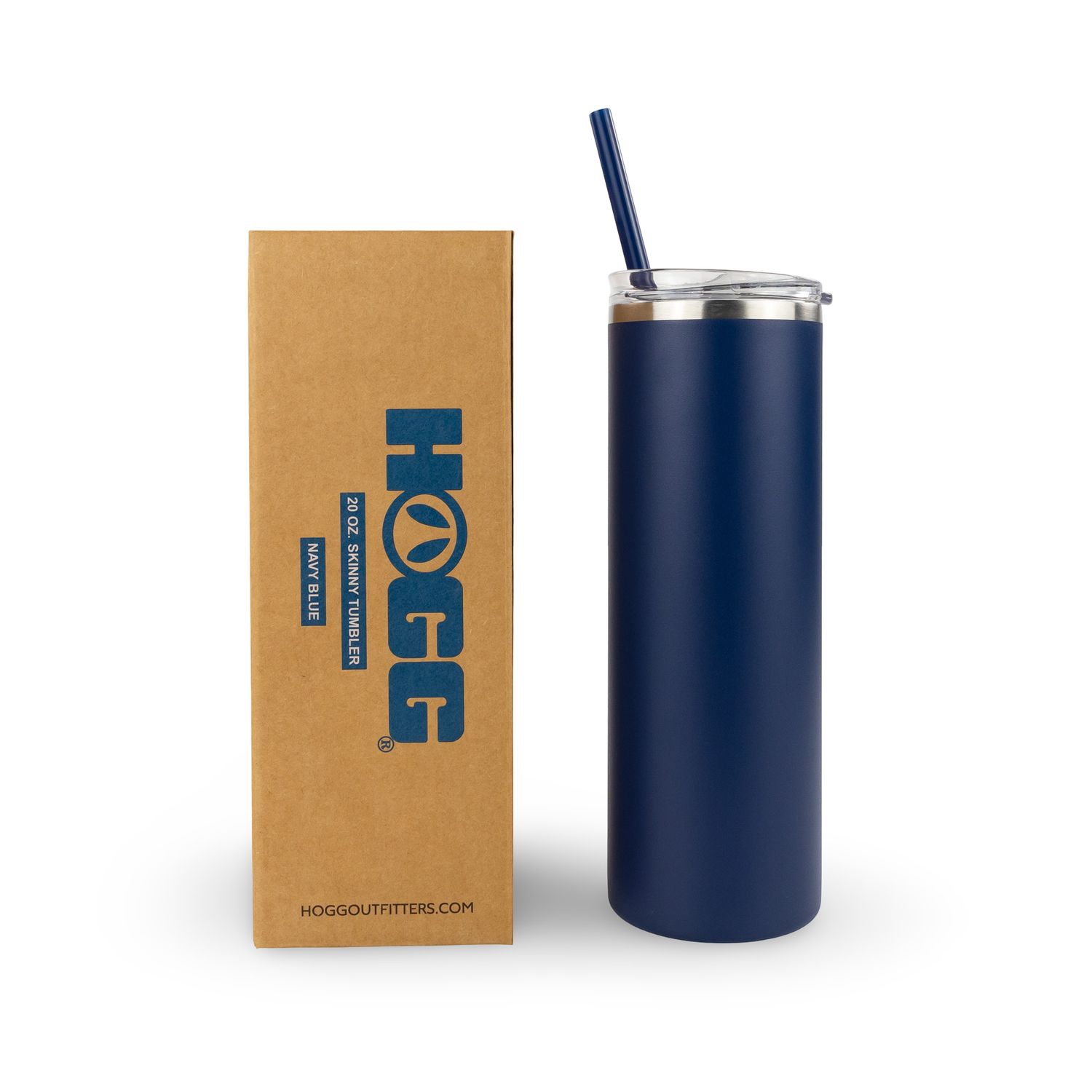 20oz POWDER COATED SKINNY TUMBLER: Navy Blue