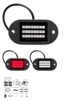 ECOXGEAR X4 ROCK LIGHTS + CONTOLLER X4 24 LED ROCK + CONTROLLER