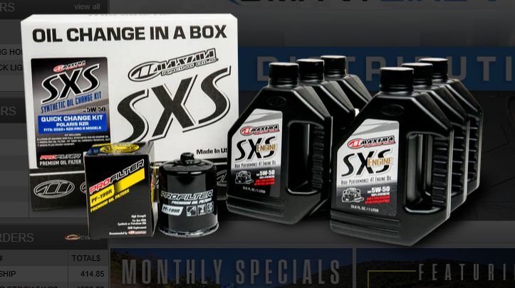 MAXIMA SXS OIL QUICK CHANGE KIT 5W50 WITH BLACK OIL FILTER-PRO R
