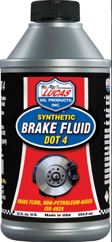 LUCAS SYNTHETIC BRAKE FLUID DOT 4 12 OZ