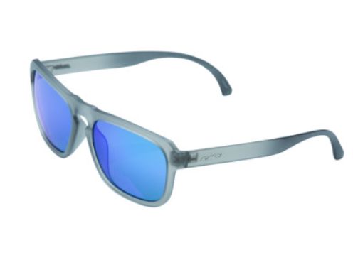 Emler Sunglasses - Matte Crystal Smoke - Blue Mirror Lens