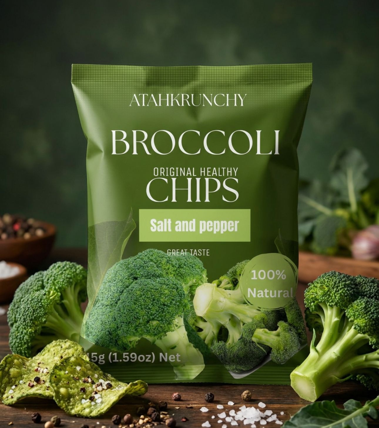 Salt and Pepper broccoli chips