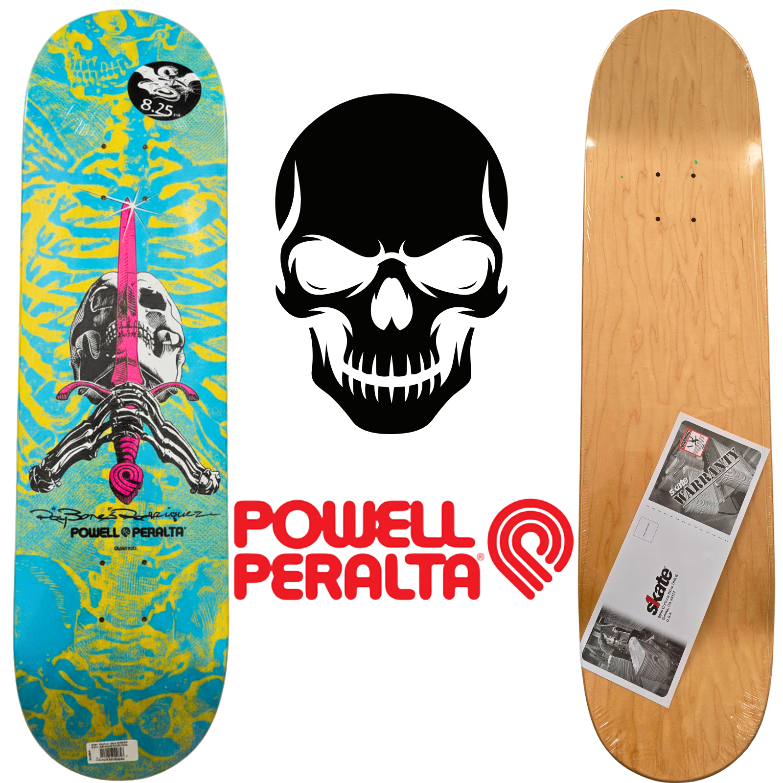 POWELL SKULL & SWORD 8.25” 新品未使用 Powell Peralta Skull & Sword Deck 8.25