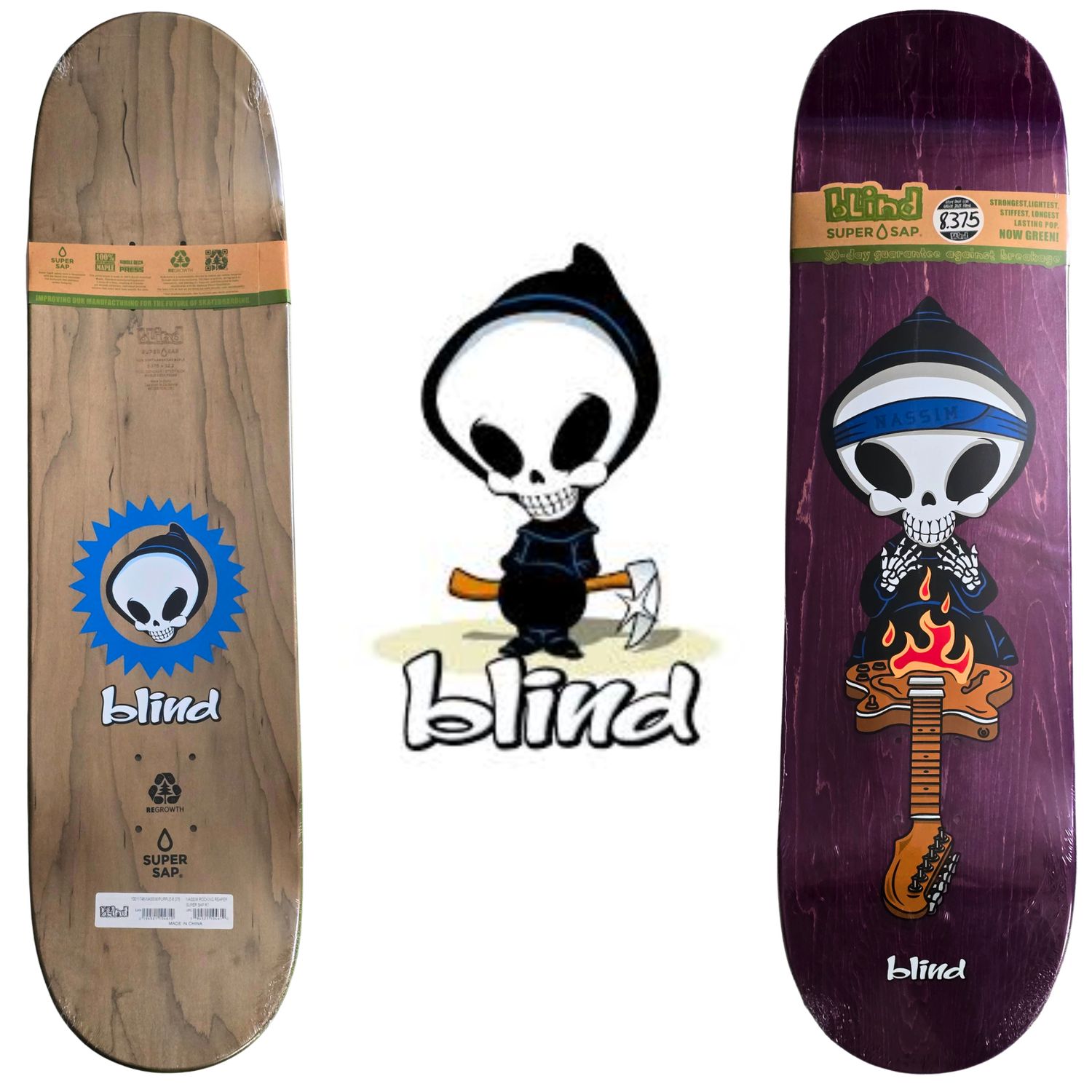 Blind Nassim Lachhab Rocking Reaper Super Sap Deck 8.375″