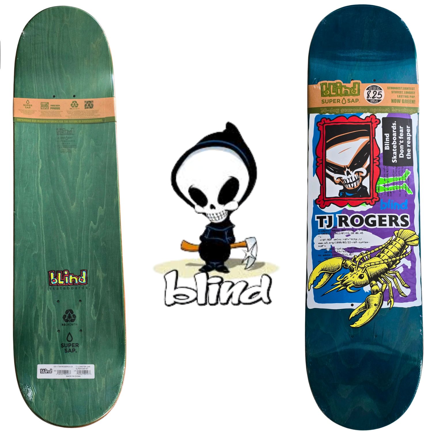 Blind TJ Rogers Lobster Car Super Sap Deck 8.25"