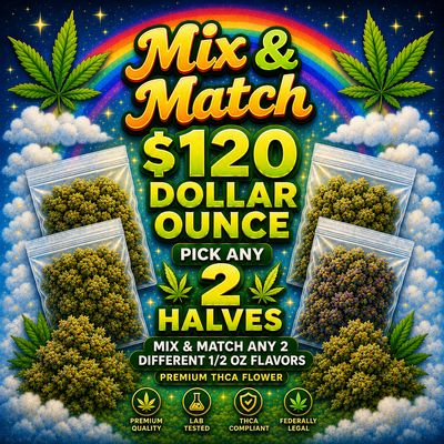 $100 Ounce - Mix and Match (Pick 2 Half Ounces)