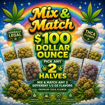 $100 Ounce - Mix and Match (Pick 2 Half Ounces)