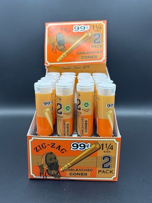 Zig Zag - King Size - Unbleached Cone