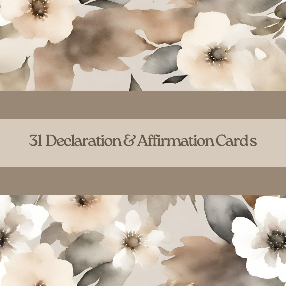 31 Declaration and Affirmation Cards Inspired by God’s Word.