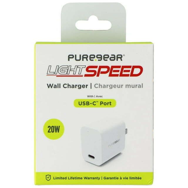 PureGear Lightspeed USB-C Wall Charger Adapter