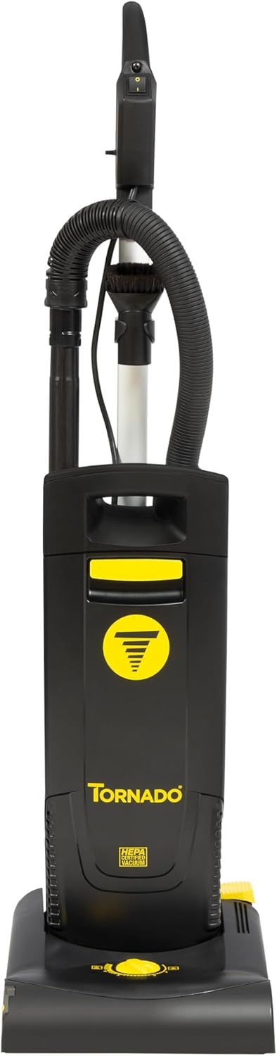 Tornado 91430 12" Deluxe Single Motor Upright Vacuum with On-Board Tools and HEPA Filtration