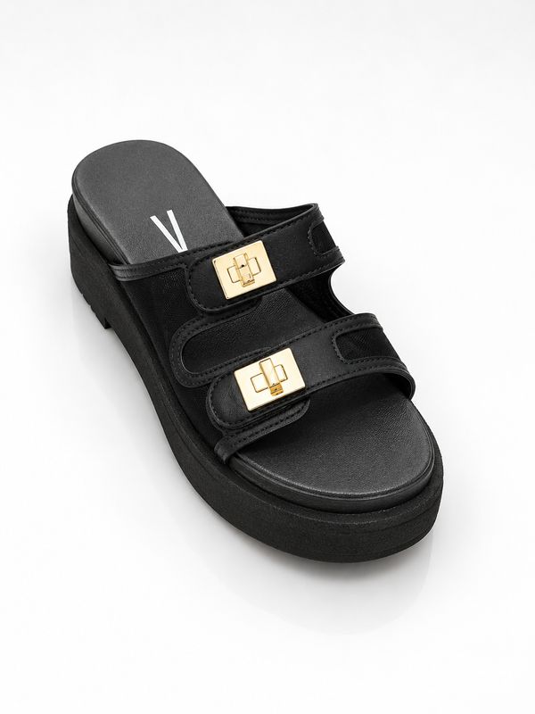 Monaco Black Vizzano Sandal