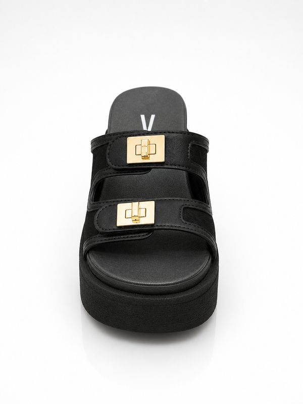 Monaco Black Vizzano Sandal