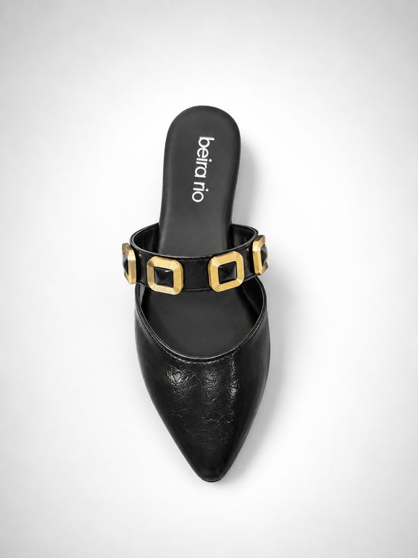 Celeste Black Beira Rio Mule