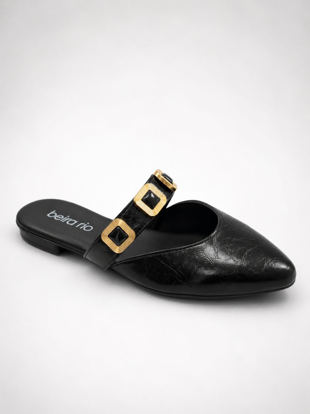 Celeste Black Beira Rio Mule