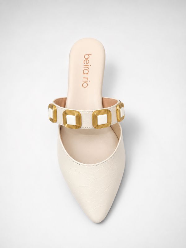 Celeste Off White Beira Rio Mule