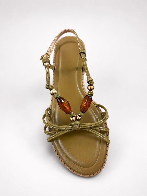 Madrid Beira Rio Olive Sandal