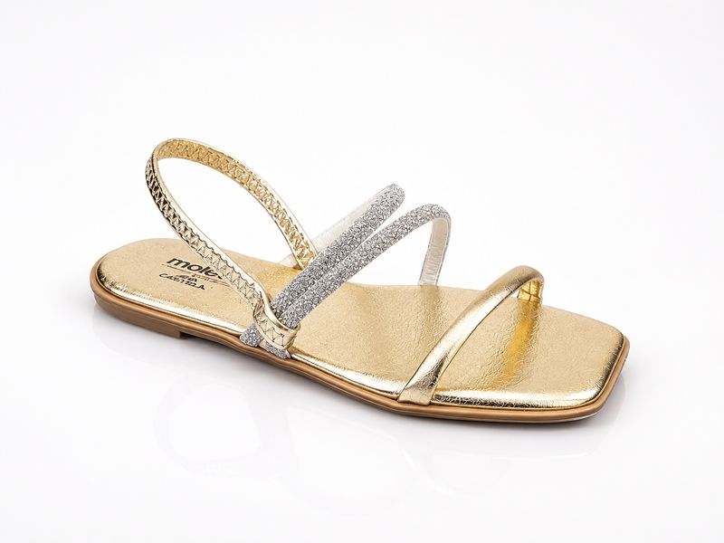 Porto Fino Beira Rio Gold Sandal