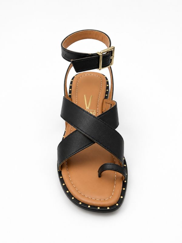 Romana Black Sandal Vizzano