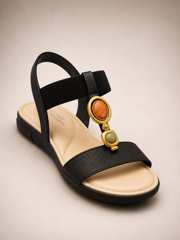 Isabella Black Modare Sandal