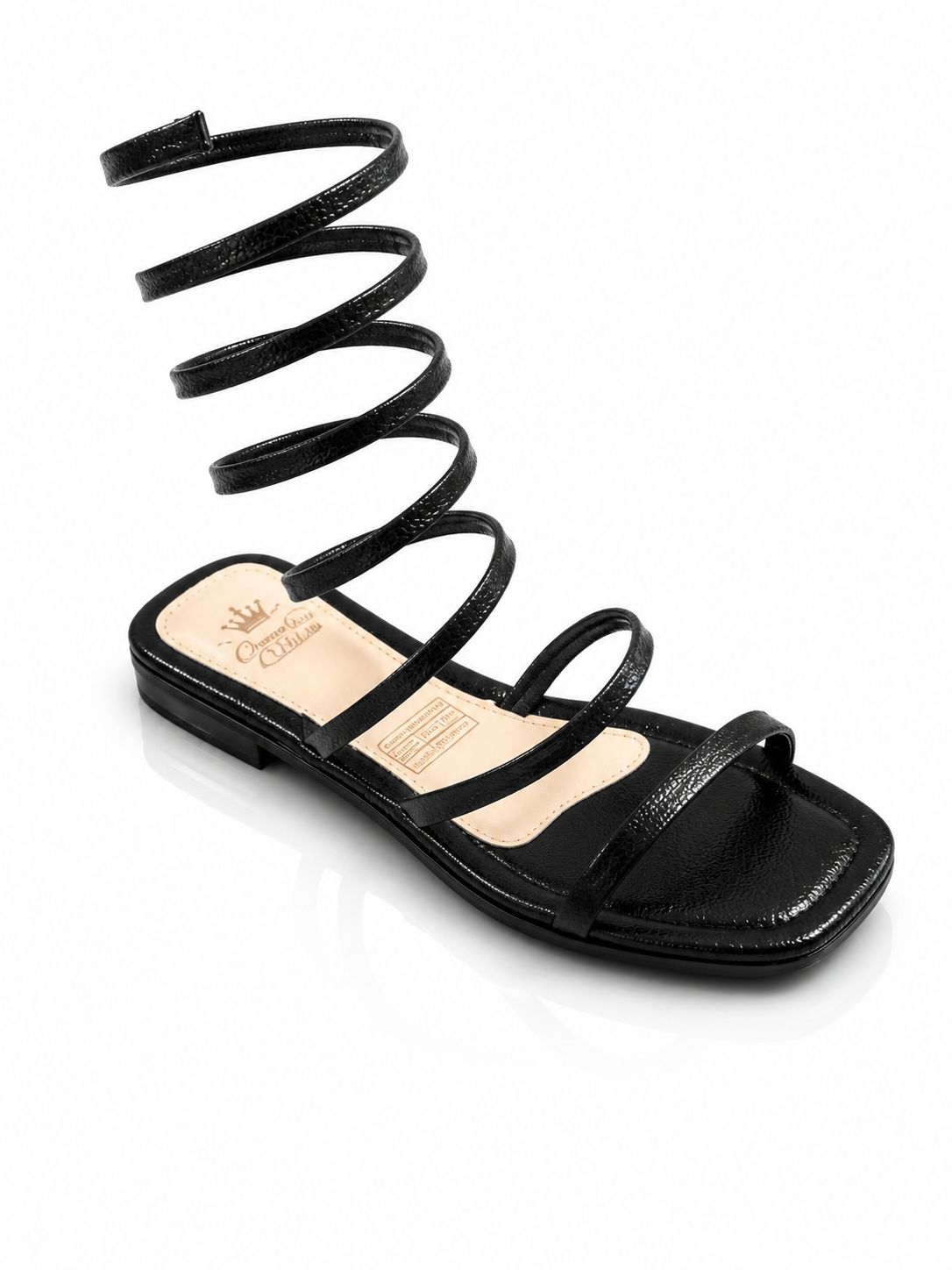 Solane Queen Eliz Black Sandal