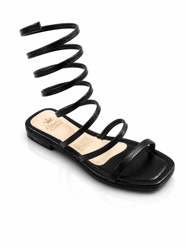 Solane Queen Eliz Black Sandal