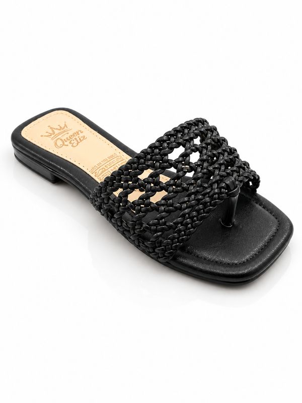 Soleil Queen Eliz Black Sandal