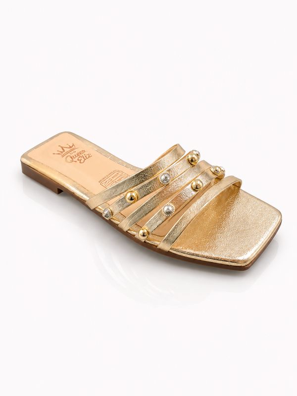 Vouge Queen Eliz Gold Sandal