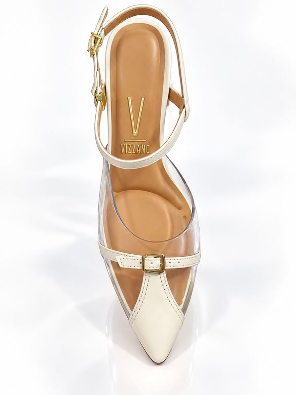 Amelie White Vizzano Stilleto