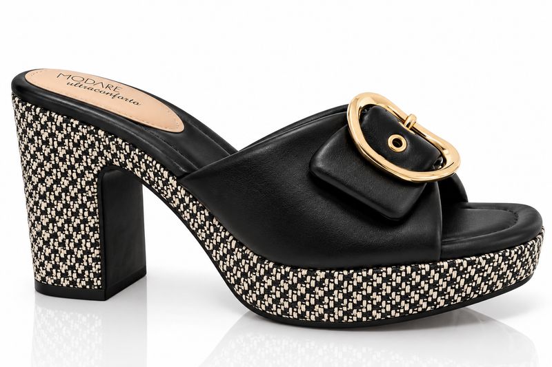 Aurelia Black Modare Heel