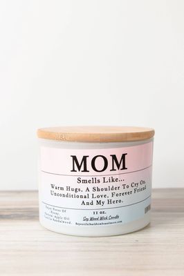 Mom Conversation Wood Wick Candle
