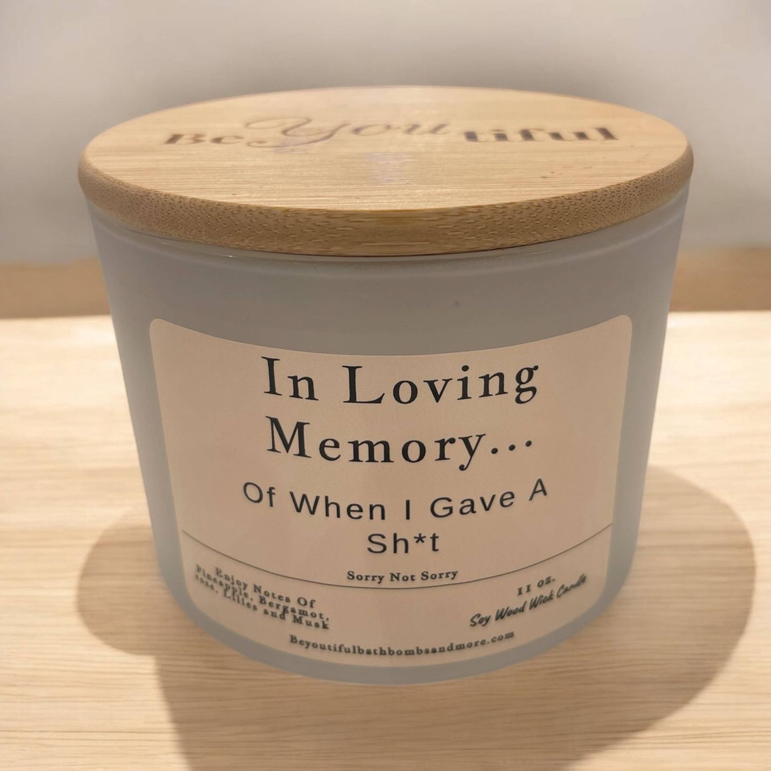 In Loving Memory of When I Gave a Sh*t Conversation Candle