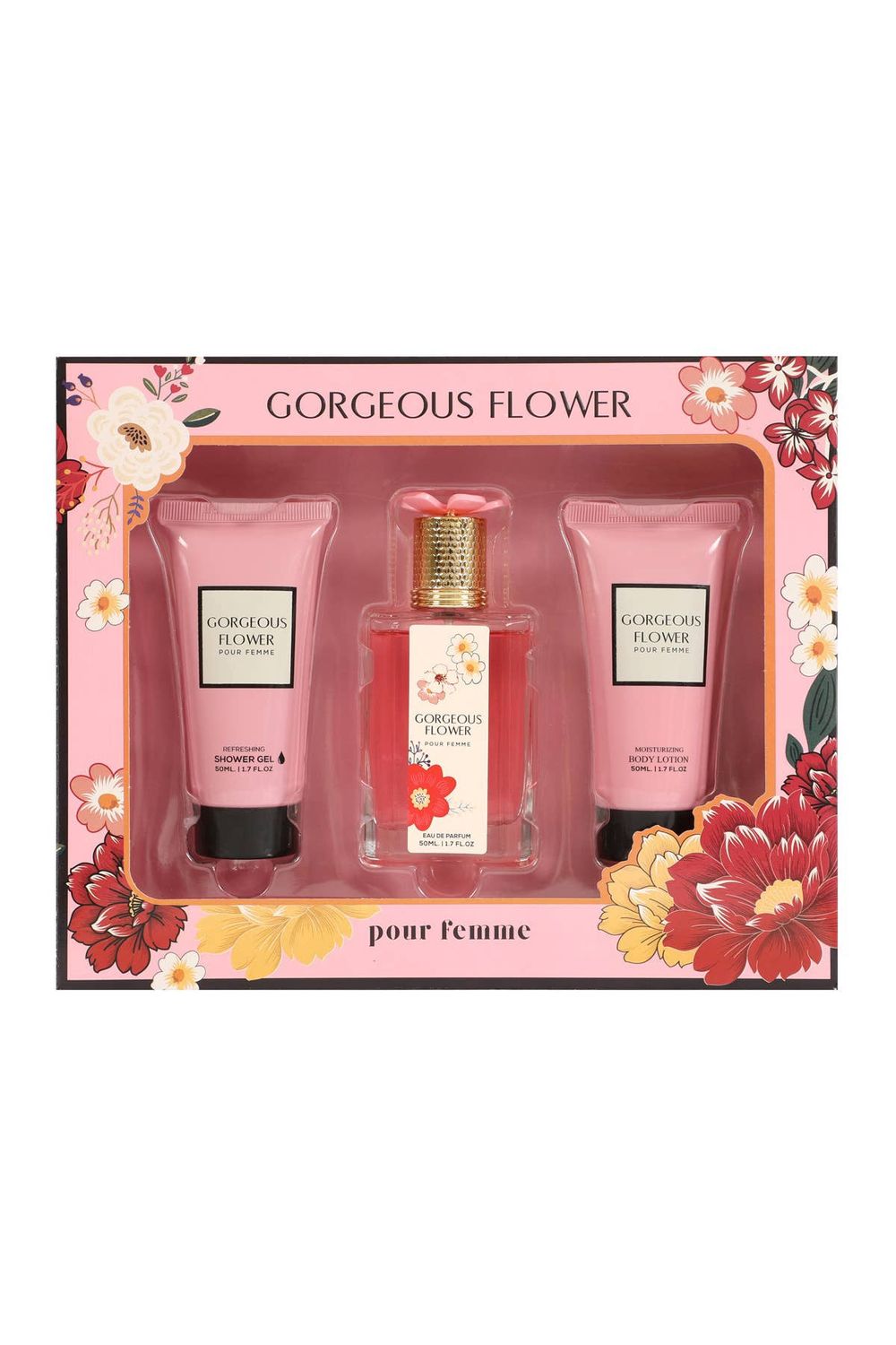 Gorgeous Flower Perfume Body Care Set for Women