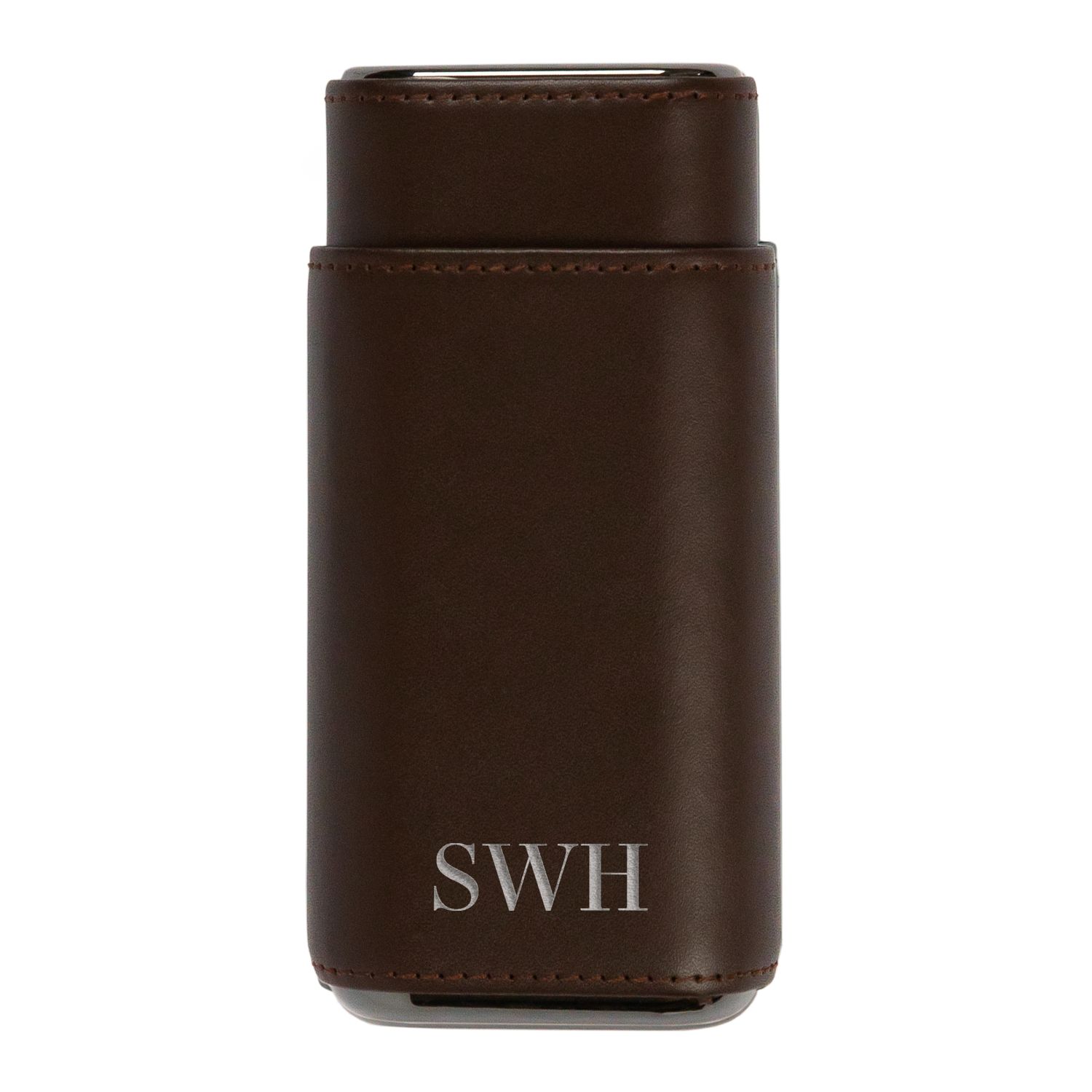 Premium 3 Cigar Travel Case - Cocoa Brown