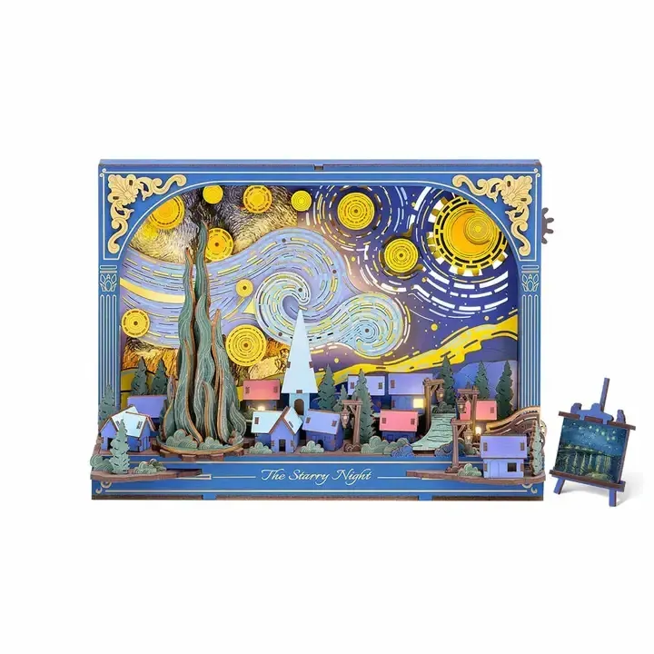 Rowood the Starry Night Wall Art 3D Wooden Puzzle