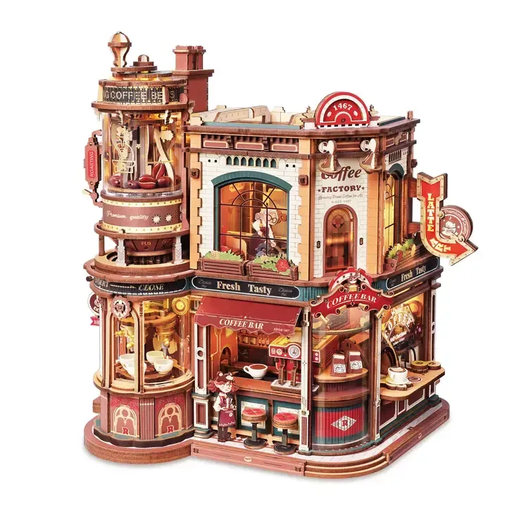 Rokr Dream Coffee Factory Wooden Music Box