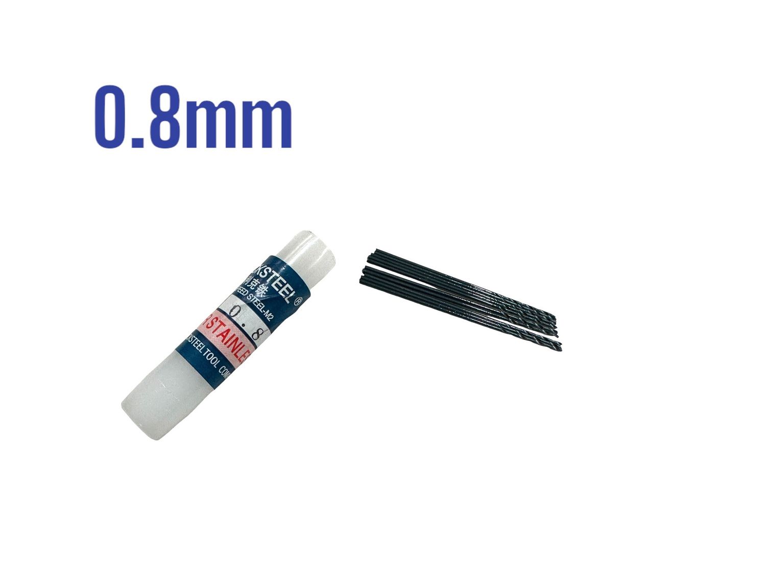 0.8mm Drill Bit Suitable for Stainless Steel SOLD INDIVIDUALLY