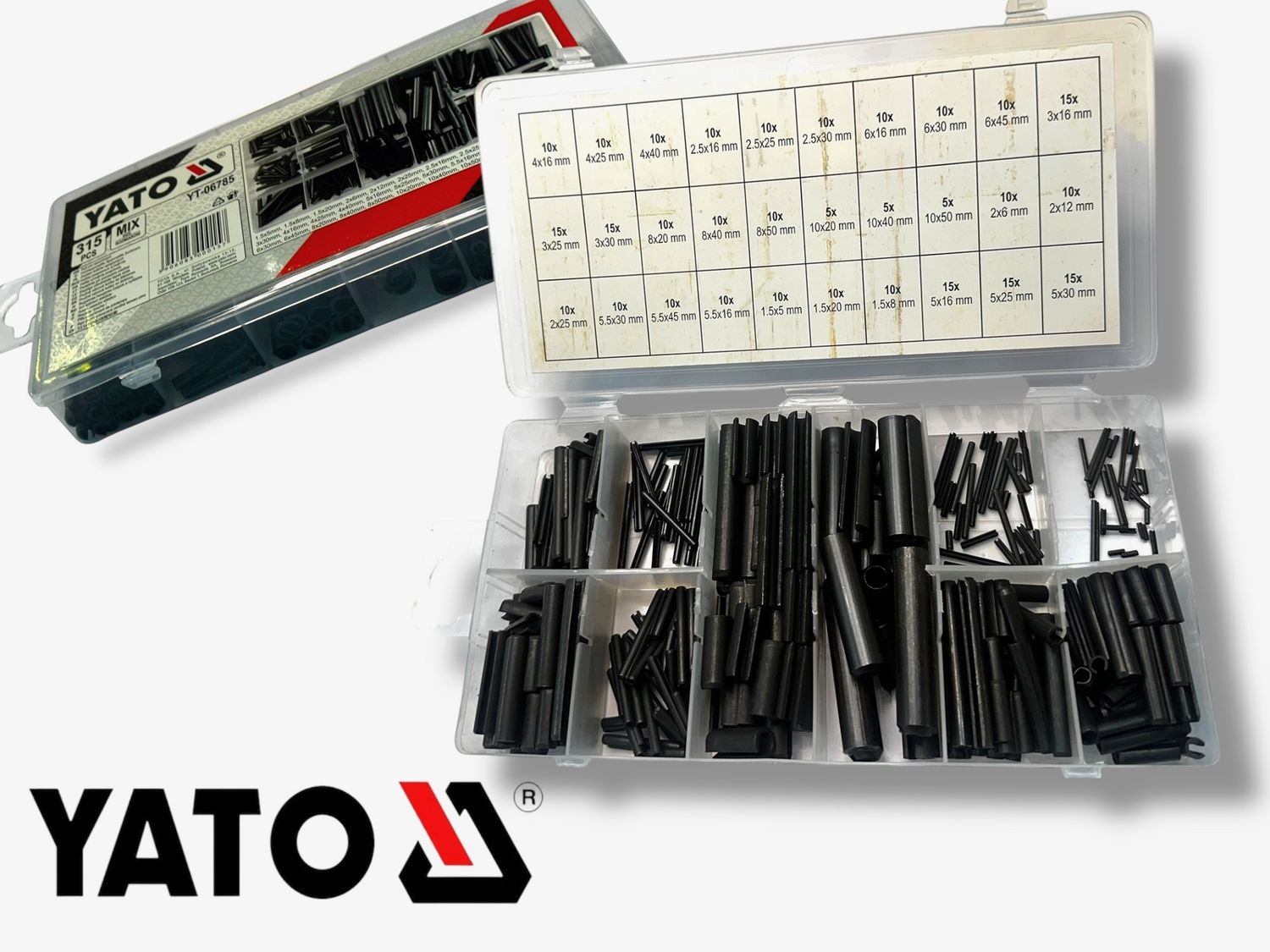 315Pc Roll Pin Assortment 1/16"-3/8"