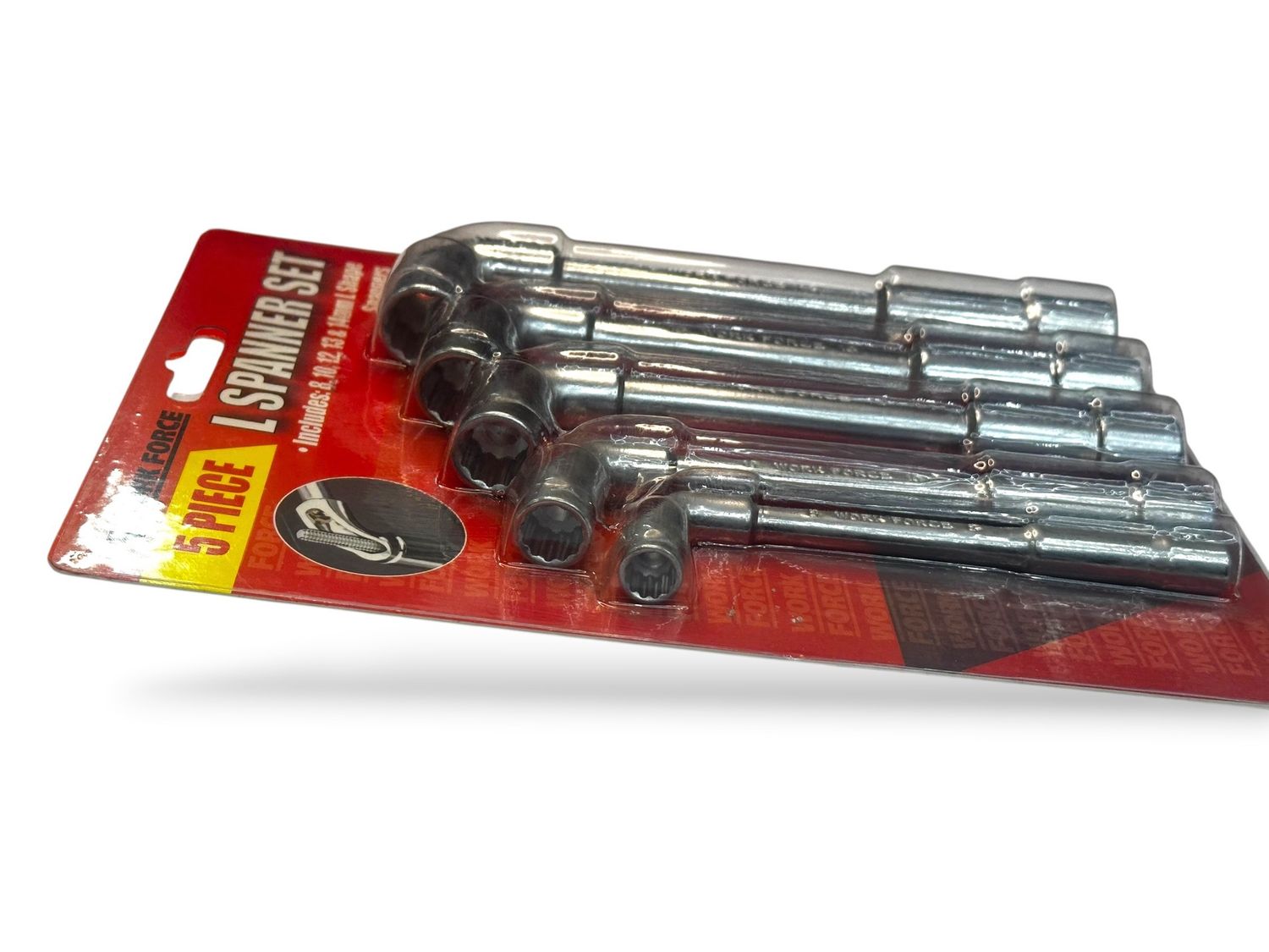 5Pc L Spanner Set Metric 8mm, 10mm, 12mm, 13mm, 14mm