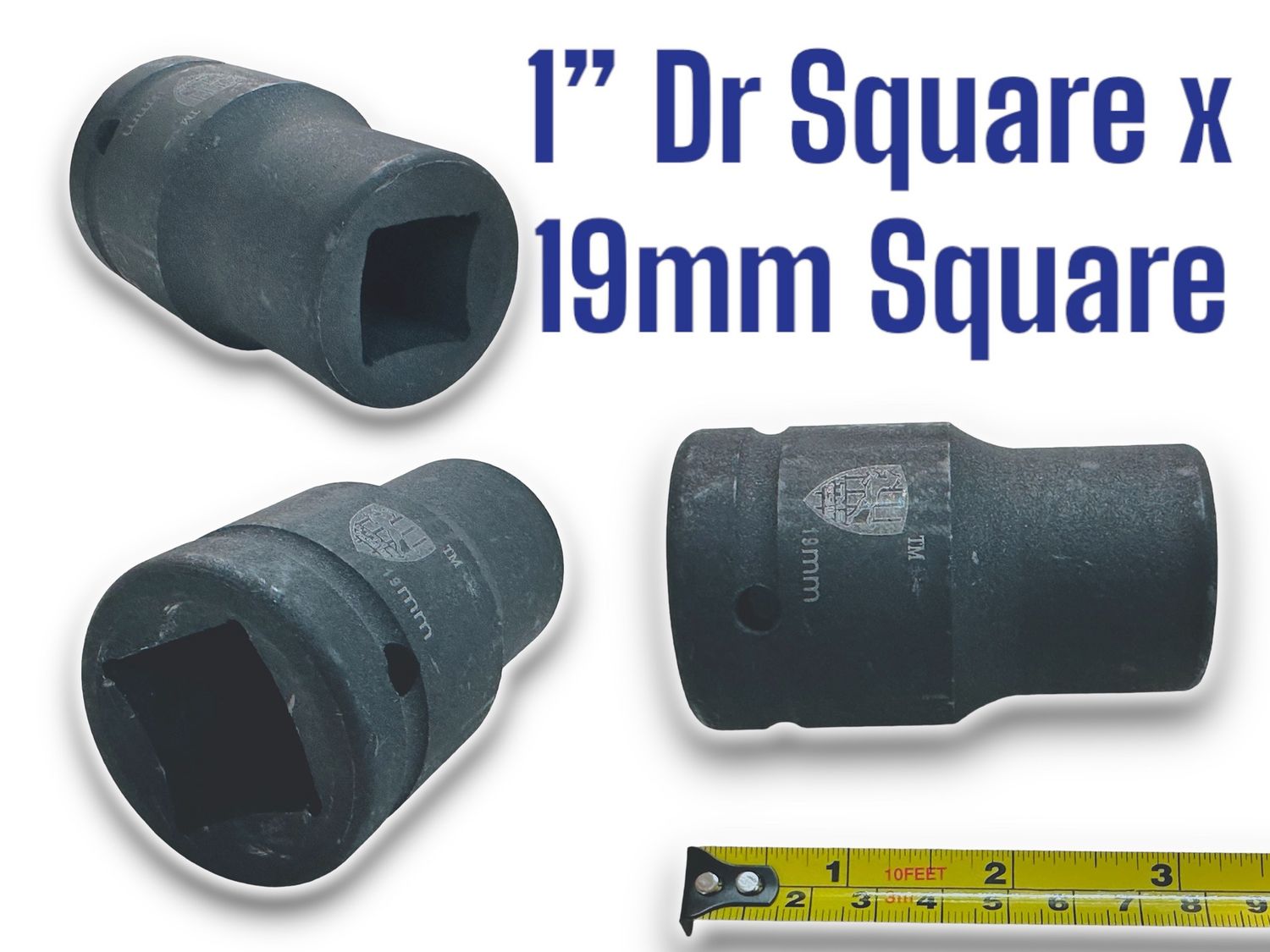 1” Dr x 19mm Square Socket