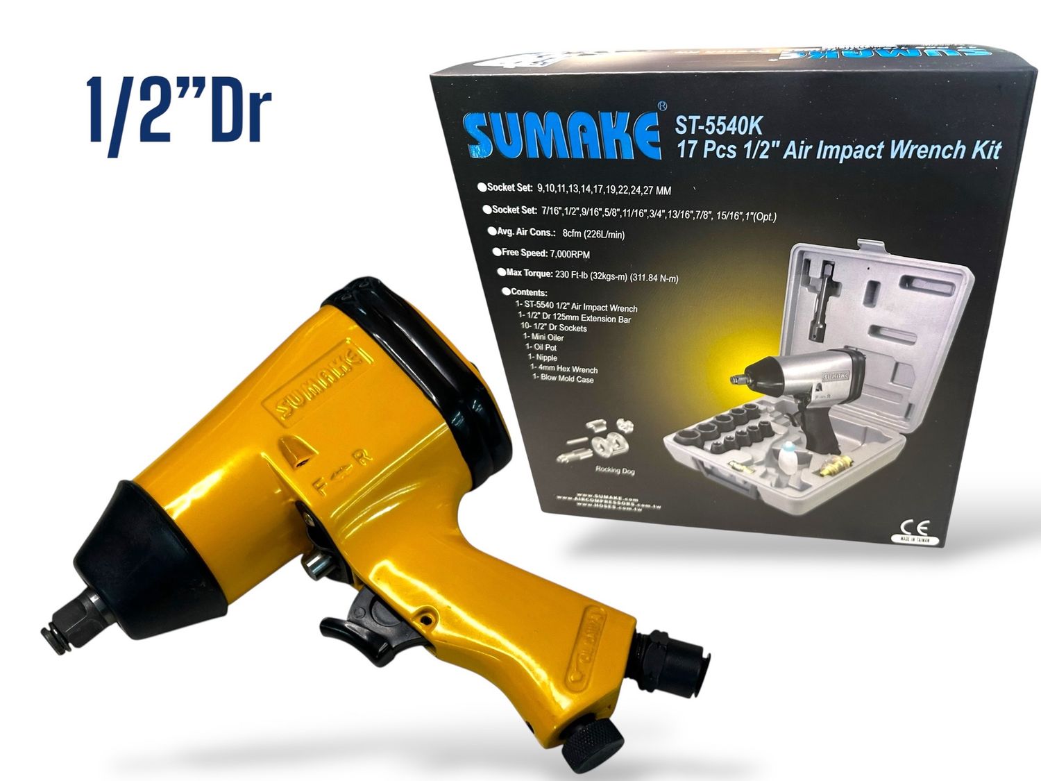 1/2" Dr Air Impact Gun
