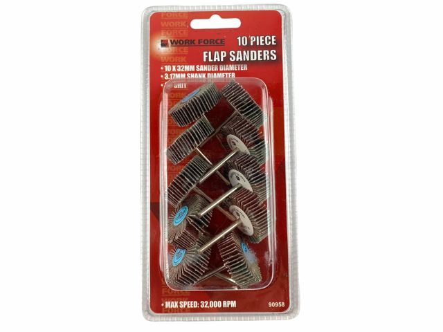 10 Piece Sanding Flap Drum 32mm 80 Grit