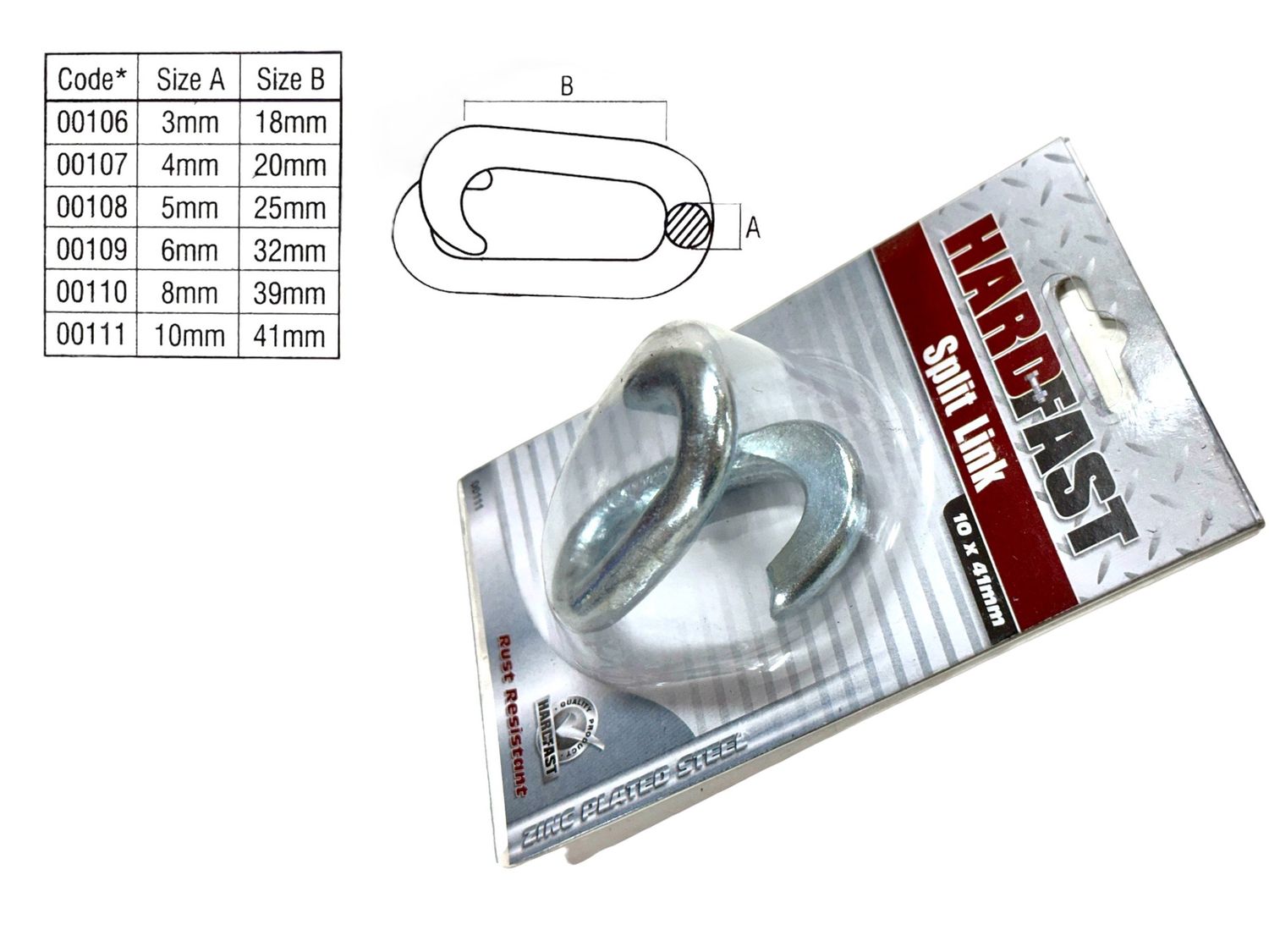 10mm x 41mm Chain Split Link