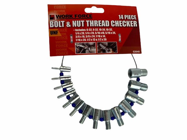 14 Piece Nut and Bolt Checker UNF