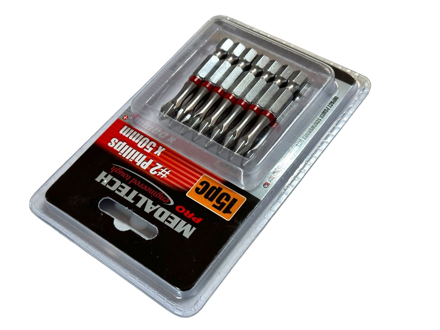 15 Pc #2 Phillips x 50mm Screwdriver Bits