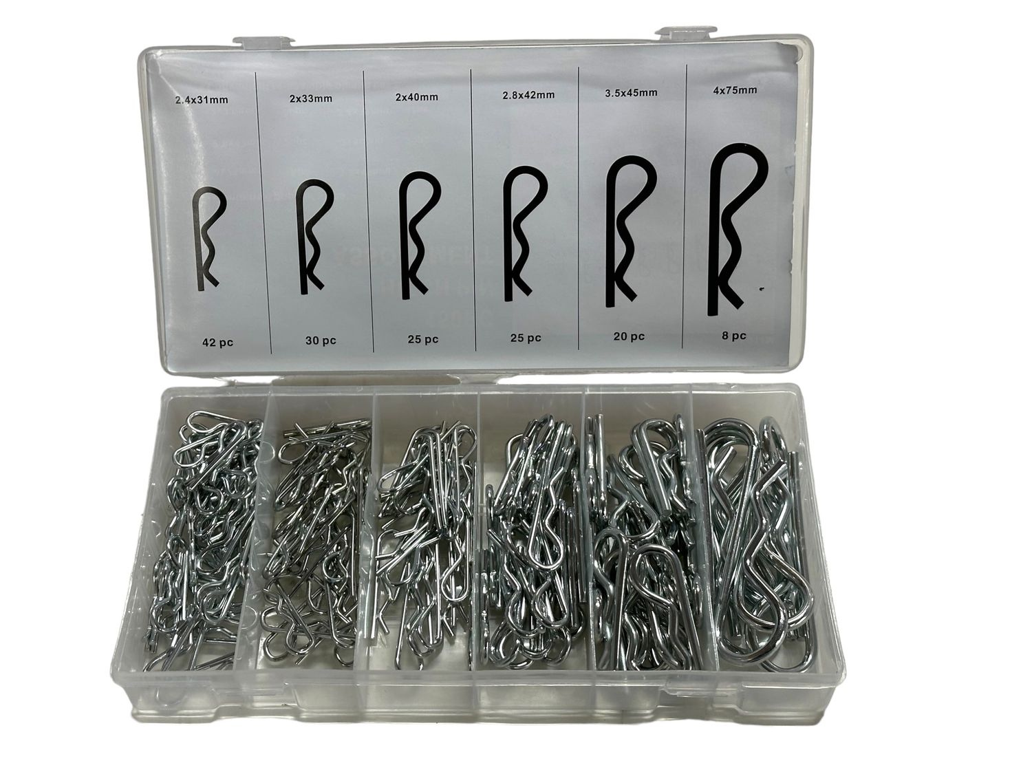 150PC Hitch Pin R Clip Assortment