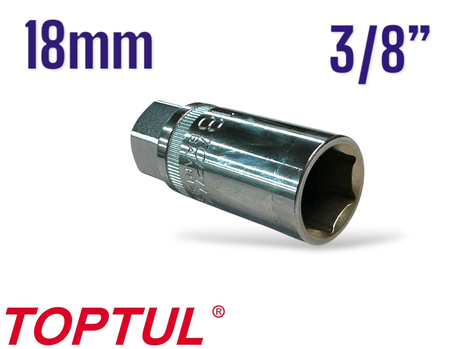 18mm Spark Plug Socket 3/8" Dr TOPTUL