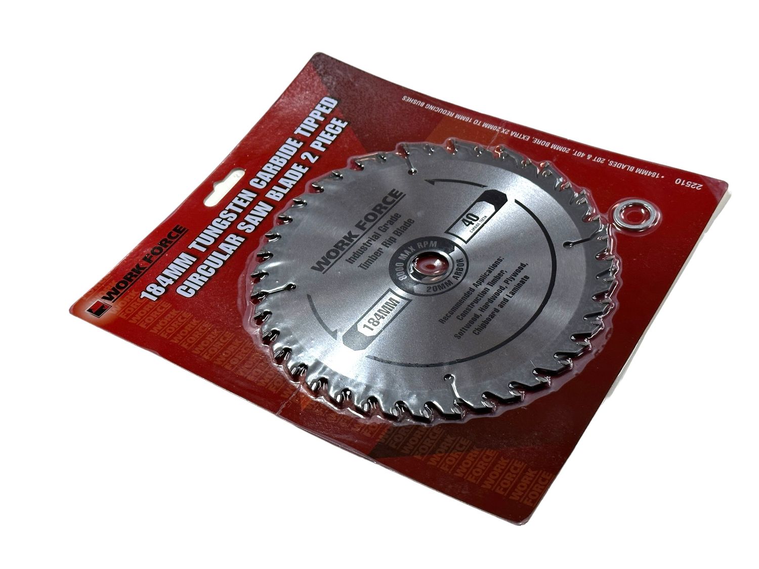 2 Piece 184mm 7-1/4” Wood Saw Blade Set Tungsten Carbide Tipped
