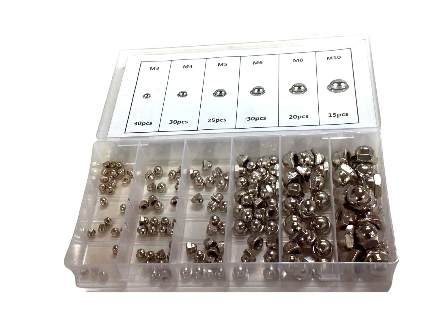 150 Pc Hex Cap Nut Assortment